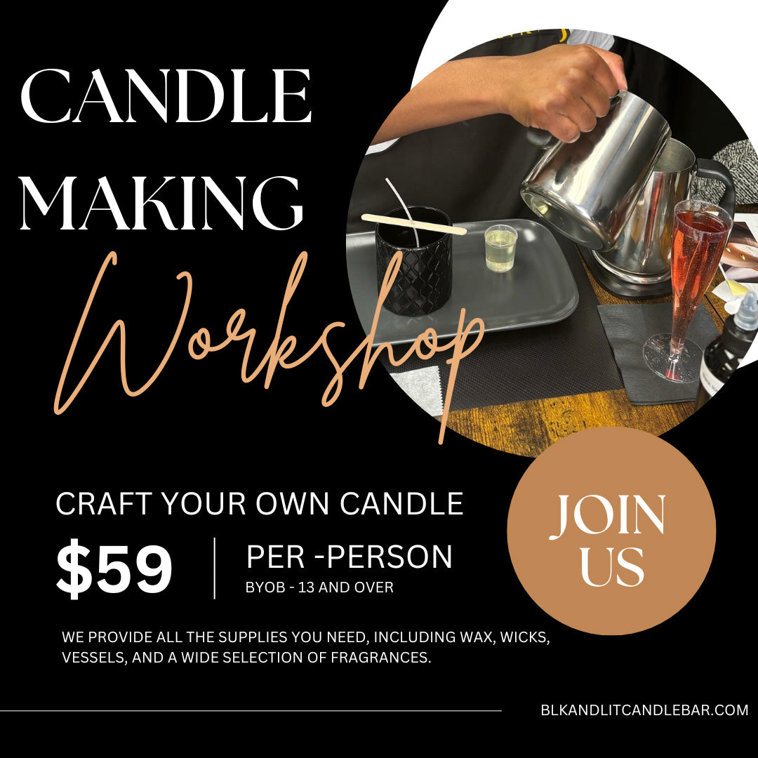 About Us Blk & Lit Candle Bar