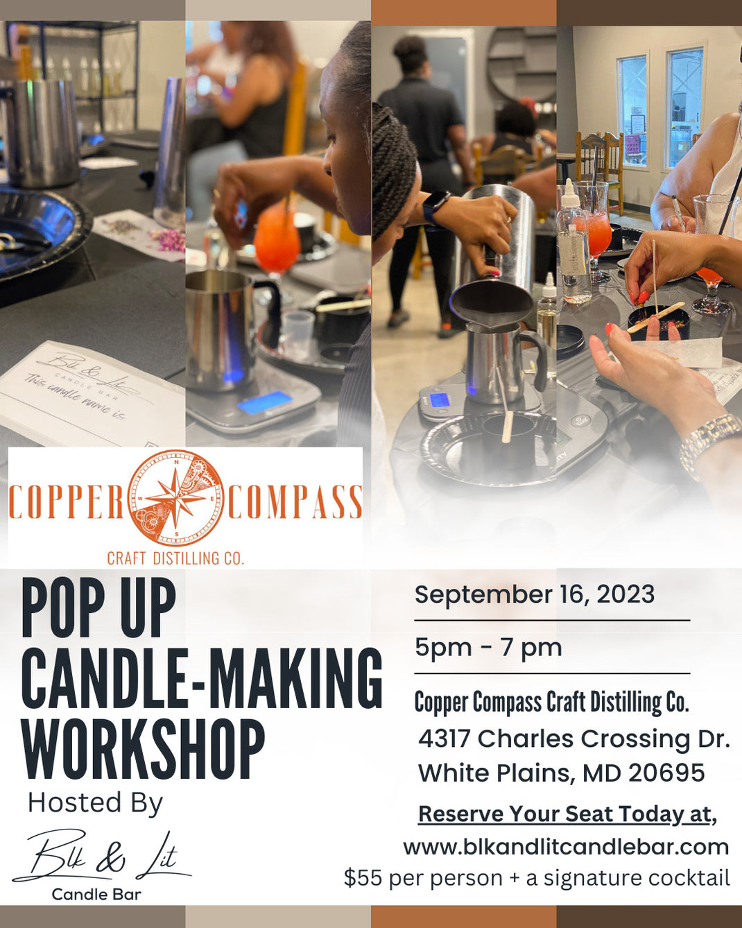 Blk & Lit Candle Bar Blk & Lit Candle Bar