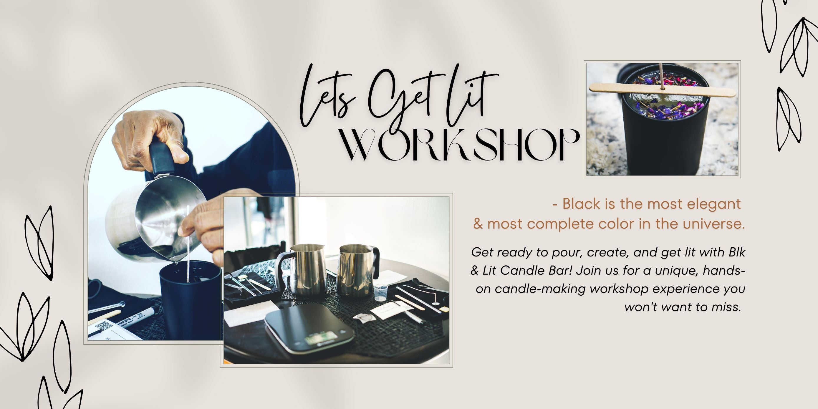 Blk & Lit Candle Bar Blk & Lit Candle Bar