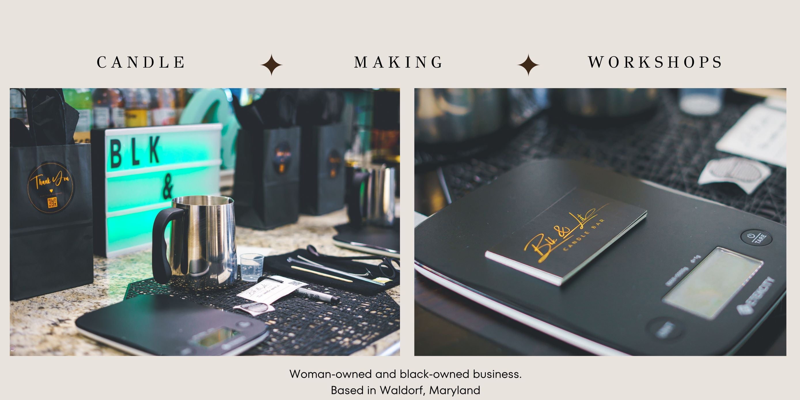 Blk & Lit Candle Bar Blk & Lit Candle Bar